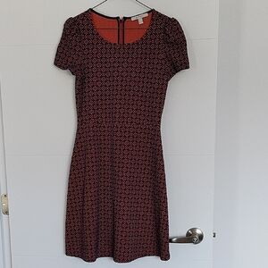 Esprit Red A-line Puff Sleeve Mini Dress